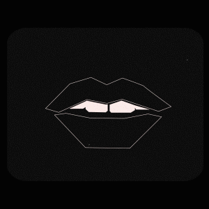 motion graphic, mograph, animation, black, gif,after effects, lips, smile, black, teeth, mouth